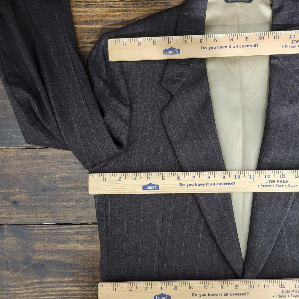 VTG Nino Cerruti Men's Sport Coat Blazer Two Button Flannel Brown Striped 40R - Picture 2 of 12